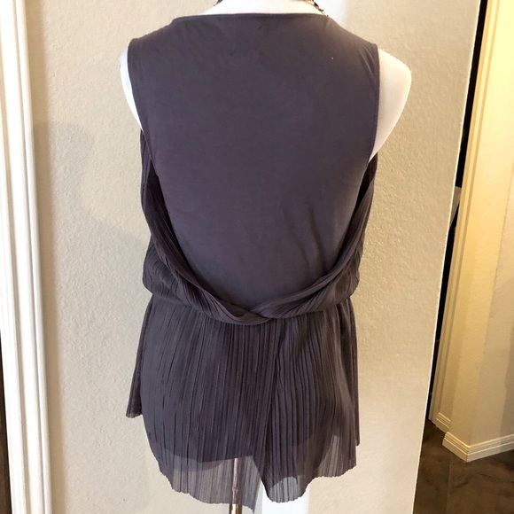 Anthropologie Peplum Top Deletta Small Purple Draped Plum Hidden Valley - Picture 9 of 10